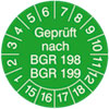 Pr�fplakette  BGR 198  BGR 1 15-18