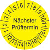Pr�fplaketten - N�chster Pr�ftermin gelb/schwarz