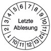 Pr�fplaketten - Letzte Ablesung
