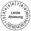 Pr�fplaketten - Letzte Ablesung wei�/schwarz