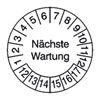 Pr�fplaketten - N�chste Wartung wei�/schwarz