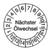 Pr�fplaketten - N�chster �lwechsel wei�/schwarz