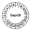 Pr�fplaketten - Gepr�ft wei�/schwarz