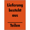 Lieferung besteht aus ... Teilen