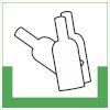 RESIGN / Symbolschilder Glas wei�