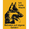 Hinweisschild zur Grundbesitzkennzeichnung Symbol: Sch�ferhundkopf