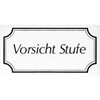 Textschilder zur Raumkennzeichnung Vorsicht Stufe