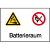 Warn-, Verbots-Kombischilder Batterieraum