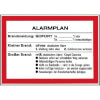 Aushang Alarmplan für Brandmeldung