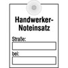 Parkausweis mit Saugnapf Handwerker-Noteinsatz