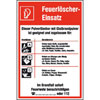 Brandschutzaushang Feuerl�scher-Einsatz f�r ABC-L�scher