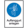 Gebots-Kombischild, Auffanggurt anlegen