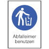 Gebots-Kombischild, Abfalleimer benutzen