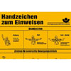 Berufsgenossenschaftlicher Aushang Handzeichen zum Einweisen