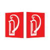 Brandschutzschilder - nachleuchtend als Winkelschild, Symbol: Feuerl�scher