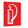Brandschutzschilder - nachleuchtend als Fahnenschild, Symbol: Feuerl�scher