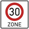 Verkehrsschilder nach StVO - Nr. 274.1-50 Beginn der Zone mit zul�ssiger H�chstgeschwindigkeit