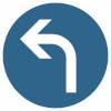 Verkehrsschilder nach StVO - Nr. 209-10 Vorgeschriebene Fahrtrichtung links