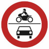 Verkehrsschilder nach StVO - Nr. 260 Verbot f�r Kraftr�der, auch mit Beiwagen, Kleinkraftr�der...