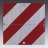 Nachtparktafel mit Bauartgenehmigung, klappbar Aluminium 2 mm, Vorderseite Reflexfolie rot/wei�