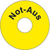 Maschinenkennzeichnung -Not-Aus-Schild - langnachleuchtend/schwarz Text: NOT AUS