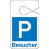 Parkausweis-Anh�nger, blau Symbol: P, Text: Besucher