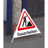 Symbol Baustelle, Text Gasarbeiten