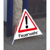 Symbol Achtung, Text Feuerwehr