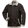 Berber-Fleece-Jacke, schwarz/grau,