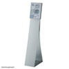 ATLANTIC Bodenaufsteller mit Infotafel DIN A4 Rahmen: silber matt, Bodenaufsteller in Trapezform,