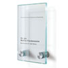 CRISTALLO T�rschilder aus Einscheiben-Sicherheitsglas, hochwertige Edelstahlhalter,