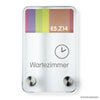 CRISTALLO Safe T�rschilder aus ESG mit hochwertigen Edelstahlhaltern,