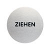 Piktogramme rund Aufschrift: ZIEHEN
