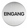 Piktogramme rund Aufschrift: EINGANG