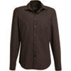 Hemden Businesshemden HAKRO Business-Hemd Tailored Fit, Langarm, dunkelbraun,