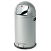 Gro�raumabfallboxen Kickmaxx 35 Liter, Geh�use, Haube: Stahlblech, silber,