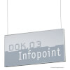 NEW AGE Deckenabh�ngung mit Stahlseilf�r 2 Schilder � 30,0 x 15,0 cm