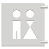 Schilder aus Edelstahl Fahnenschild, Symbol 'Dame und Herr',