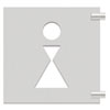 Schilder aus Edelstahl Fahnenschild, Symbol 'Dame',