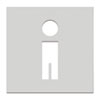 T�rschilder aus Edelstahl Symbol 'Herr', selbstklebend,