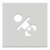 T�rschilder aus Edelstahl Symbol 'Wickelraum', selbstklebend,