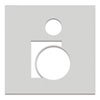 T�rschilder aus Edelstahl Symbol 'Rollstuhlfahrer', selbstklebend,