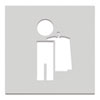 T�rschilder aus Edelstahl Symbol 'Garderobe', selbstklebend,