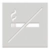 T�rschilder aus Edelstahl Symbol 'Nichtraucherbereich', selbstklebend,