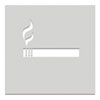 T�rschilder aus Edelstahl Symbol 'Raucherbereich', selbstklebend,
