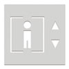 T�rschilder aus Edelstahl Symbol 'Aufzug', selbstklebend,