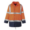 Warnschutzkleidung Warnschutzjacken PLANAM Warnschutz-Parka, orange-marine,
