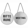 T�ranh�nger Graphic Line Text: Bitte Ruhe / Meeting