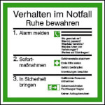 Verhaltensregeln u. Telefon- verzeichnisse zur Ersten Hilfe