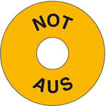 Not-Aus-Schilder